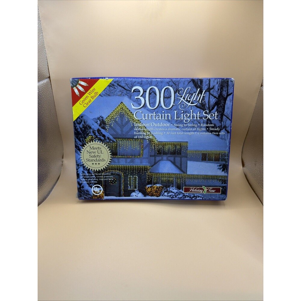 Holiday Time 300 Christmas Lights Curtain Light Set *Brand New*